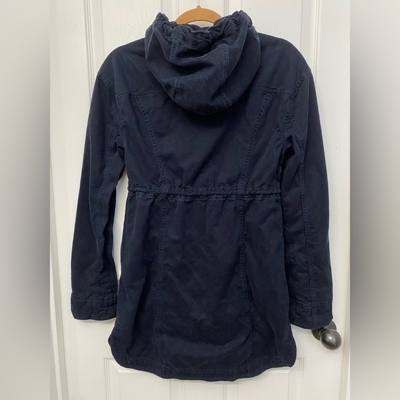 Hollister Women’s Long Hooded Utility Jacket Navy Size Small - Picture 5 of 8